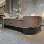 Designer Coffee Table with Curved Silhouette and Integrated Storage Drawers